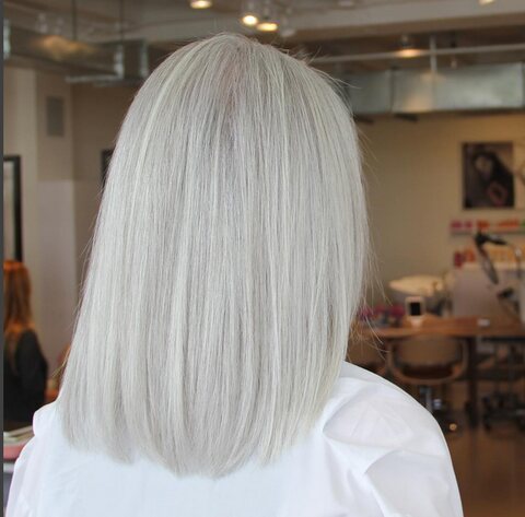 Silver hair being styled in the chairs at Red Market Miami, Bal Harbour Shops